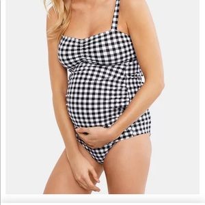 Beach bump motherhood maternity tankini bikini set